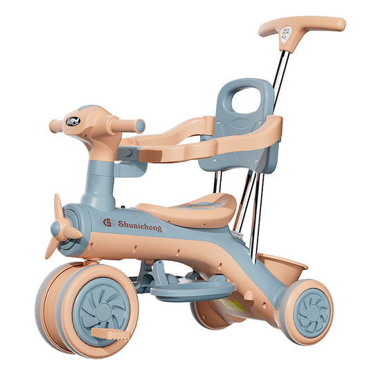 Baby Dreams Classic Kids Tricycle and Stroller For Children With Light and Music Including Storage basket BD139