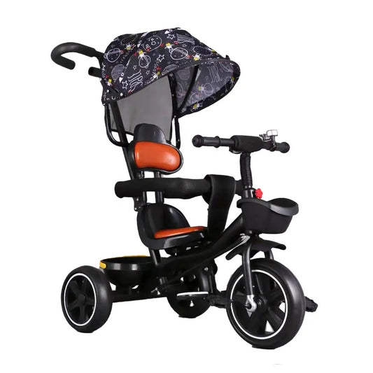 Baby Dreams Tricycle, Children's Tricycle, Stroller, with Push Bar, Ride-On Toy, with Guardrail for Children BD138