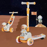 Baby dreams Kids Scooter with Light Three Wheels Kick Scooter in austaronaut style BD142