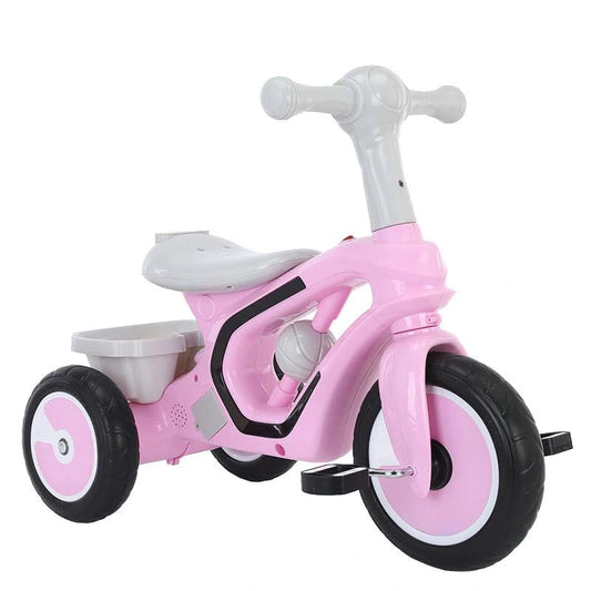 Baby dreams Children Pedal Tricycle with Music and lighting Function and Storage Basket BD134