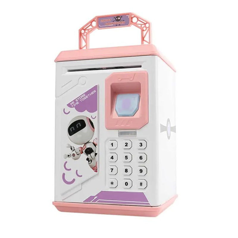 New Fingerprint Electronic Piggy Bank ATM Password Money Box Cash Coin Saving Box For Kids Birthday Gift BD076