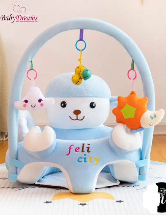 Baby Learning Sofa Support Seat Cartoon Plush Chair Comfortable, Padded, Toddler Nest Puff Washable BD093