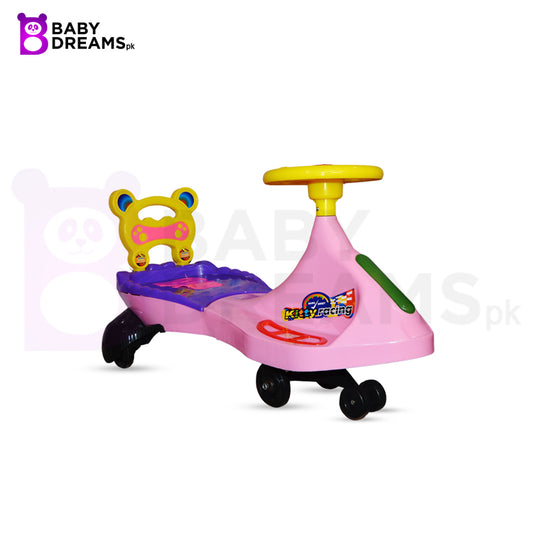 Kitty auto racing ride-on car With Music Sound Swing Car For Toddlers 360 Degree Rotation Ride-On Speed Car BD167