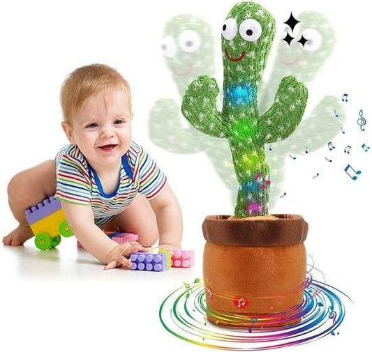 Dancing Cactus Repeat Talking Dancing Recording Cactus Toy Electronic Cactus Toy Decor for Kids BD069