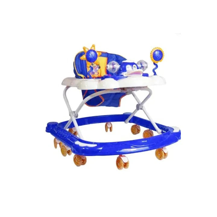 301 Baby Walker with light and music imported made 10 Wheels for kids BD049 Blue