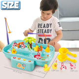 Go Fishing Game Board Play Set Fishing Toy Electric Water Circulation with Music Light Educational Toy Interactive Game For Children Kids BD066