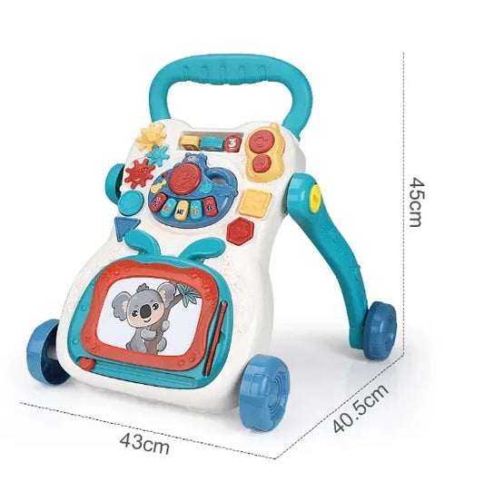 Multifunction 2 In 1 Educational Walker With Writing Pad Music and toys Baby Learning Walker BD075