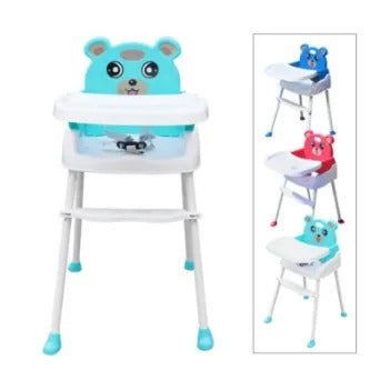 Trio 3-in-1 Smart Clean High Chair, Toddler Chair Dining Seat Booster BD078