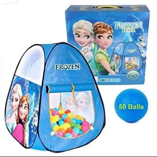 Large Size Frozen Princes Castle Indoor Tent House for Kids With 50 Balls  BD112