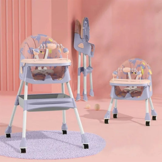 Fantastic-Kids-Toys Baby High Chair & Toy Bar | Newborn Feeding Chair | Removable & Adjustable Double Meal Tray BD120