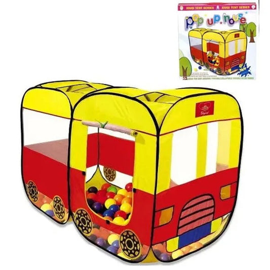 Pop up Tent House Bus Tent House + 50 Soft Plastic Balls BD125