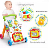 Baby Walker Toddler Trolley, Sit To Stand ABS Musical Walker With Adjustable Height, 3 in-1 Walker BD105