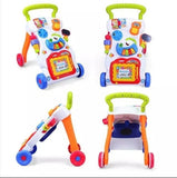 Baby Walker Toddler Trolley, Sit To Stand ABS Musical Walker With Adjustable Height, 3 in-1 Walker BD105