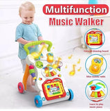 Baby Walker Toddler Trolley, Sit To Stand ABS Musical Walker With Adjustable Height, 3 in-1 Walker BD105